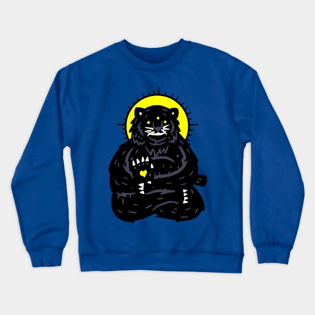 Spirit animal: Panther Crewneck Sweatshirt by jonah block